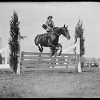 Female horse jumper at New England Fair