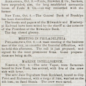 "News by Telegraph. Finance at New Orleans."