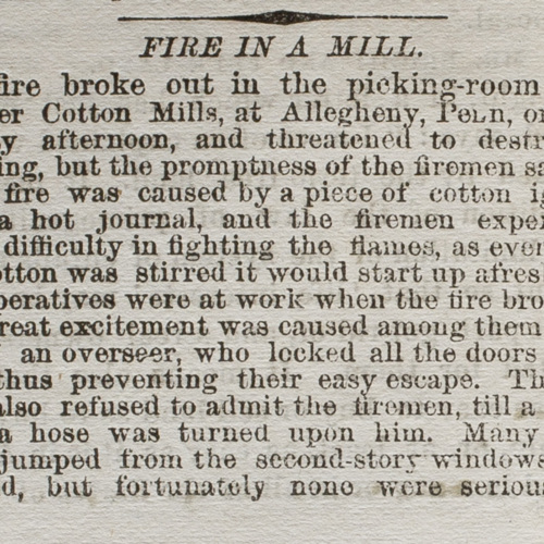 Fire in a Mill