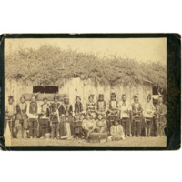 Group portrait of Osage men and women