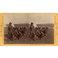 "Warm Springs Indians scouts in camp"